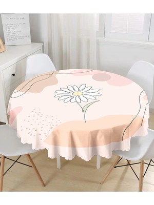 Rem Home Remhome Gül Motifli Bohemian Modern Yuvarlak Masa Örtüsü - Çap 140CM 140 x 140 cm