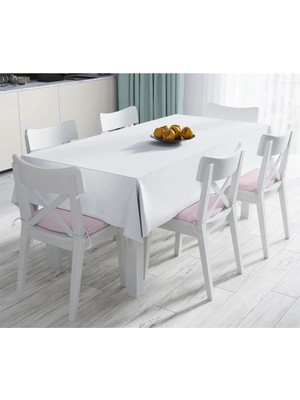 Rem Home Remhome Düz Beyaz Renkli Baskısız Masa Örtüsü 90 x 90 cm