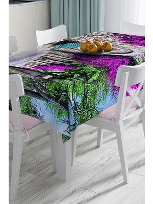 Rem Home Remhome Özel Tasarım 3D Dijital Baskılı Masa Örtüsü 120 x 140 cm 90 x 90 cm