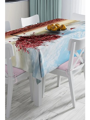 Rem Home Remhome Özel Tasarım 3D Dijital Baskılı Masa Örtüsü 90 x 90 cm