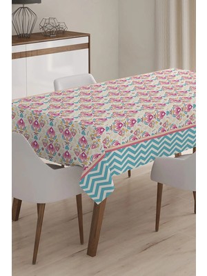 Rem Home Remhome Özel Tasarım Dijital Baskılı 3D Masa Örtüsü - 120 x 140 cm