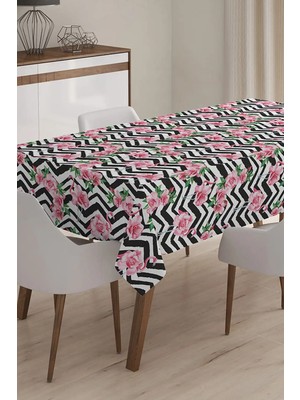 Rem Home Remhome Özel Tasarım 3D Dijital Baskılı Masa Örtüsü - 140 x 180 cm