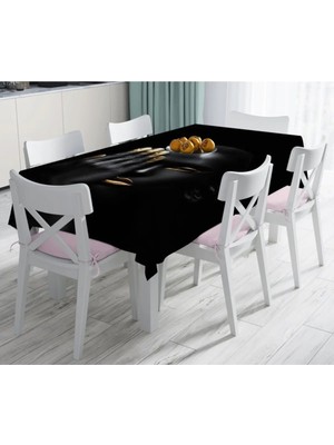 Rem Home Remhome Özel Tasarım Dijital Baskılı Leke Tutmaz Masa ÖRTÜSÜ-120X140 cm 90 x 90 cm