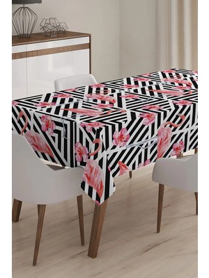Rem Home Remhome Özel Tasarım 3D Dijital Baskılı Masa Örtüsü - 140 x 220 cm