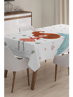 Rem Home Remhome Özel Tasarım 3D Dijital Baskılı Masa Örtüsü - 140 x 220 cm