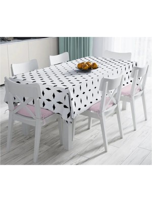 Rem Home Remhome Özel Tasarım Dijital Baskılı Leke Tutmaz Masa Örtüsü - 120X140CM