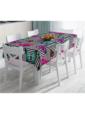 Rem Home Remhome Özel Tasarım Dijital Baskılı Leke Tutmaz Masa ÖRTÜSÜ-120X140 cm