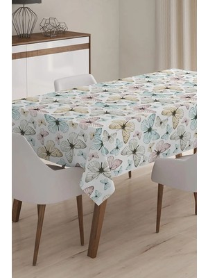 Rem Home Remhome Modern Kelebek Dijital Baskılı 3D Masa Örtüsü - 140 x 180 cm