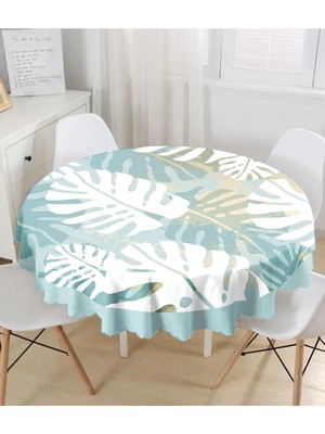Rem Home Remhome Dijital Baskılı Özel Tasarım Yuvarlak Masa Örtüsü - Çap 140CM 140 x 140 cm