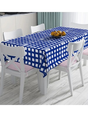 Rem Home Remhome Koyu Yeşil Geometrik Kare Motifli Dijital Baskılı Masa Örtüsü 90 x 90 cm