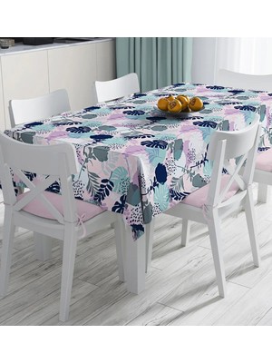 Rem Home Remhome Tropik Yaprak Motifli Dijital Baskılı Masa Örtüsü 90 x 90 cm