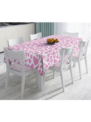 Rem Home Remhome Sevgililer Günü Temalı Özel Tasarım Dijital Baskılı Masa Örtüsü 90 x 90 cm