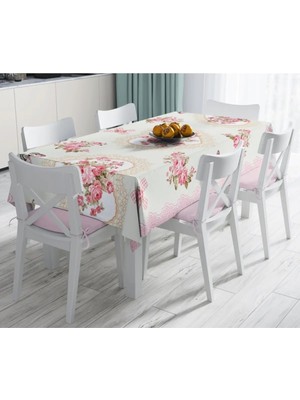 Rem Home Remhome Özel Tasarım Dijital Baskılı Leke Tutmaz Masa ÖRTÜSÜ-120X140 cm 90 x 90 cm