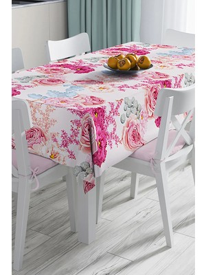 Rem Home Remhome Çiçek Desenli Dijital Baskılı 3D Masa Örtüsü 90 x 90 cm