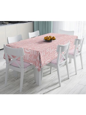 Rem Home Remhome Sevgililer Günü Temalı Özel Tasarım Dijital Baskılı Masa Örtüsü 90 x 90 cm
