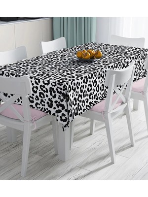 Rem Home Remhome Renkli Zemin Uzerinde Onedraw Çizimli Dijital Baskılı Masa Örtüsü 90 x 90 cm