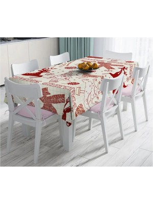 Rem Home Remhome Özel Tasarım Dijital Baskılı Leke Tutmaz Masa ÖRTÜSÜ-120X140 cm