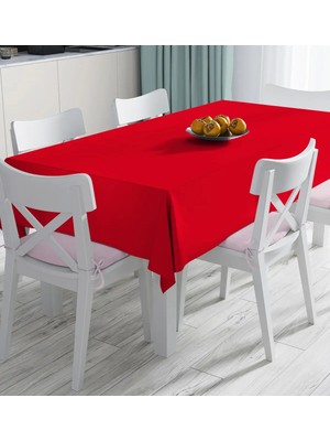 Rem Home Remhome Kırmızı Özel Tasarım Dijital Baskılı Masa Örtüsü 90 x 90 cm