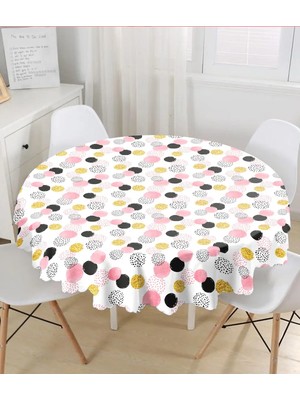 Rem Home Remhome Dijital Baskılı Yuvarlak Masa Örtüsü - Çap 140CM 140 x 140 cm