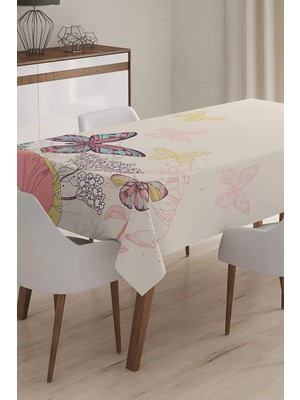 Rem Home Remhome Özel Tasarım 3D Dijital Baskılı Masa Örtüsü - 140 x 220 cm