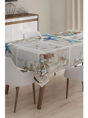 Rem Home Remhome Özel Tasarım 3D Dijital Baskılı Masa Örtüsü - 140 x 220 cm