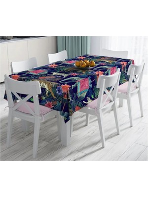Rem Home Remhome Özel Tasarım Dijital Baskılı Leke Tutmaz Masa ÖRTÜSÜ-120X140 cm