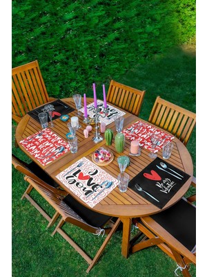 Rem Home Remhome 6'lı Be My Valentine Özel Tasarımlı Amerikan Servis Seti
