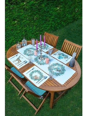 Rem Home Remhome 4+1 Özel Tasarım Kış Temalı Amerikan Servis & Runner Seti