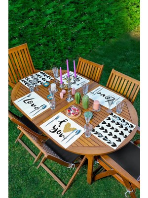 Rem Home Remhome 6 Lı I Love You Temalı Tasarım Amerikan Servis Seti