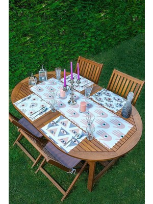 Rem Home Remhome 4+1 Üçüncü Göz Özel Tasarımlı Amerikan Servis & Runner Seti