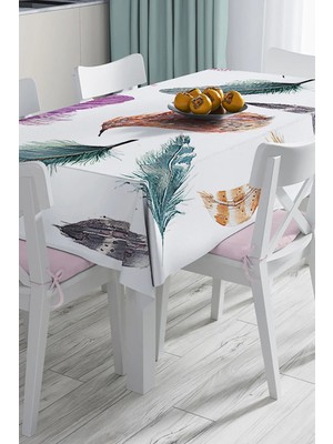 Rem Home Remhome Özel Tasarım 3D Dijital Baskılı Masa Örtüsü - 120 x 140 cm 90 x 90 cm