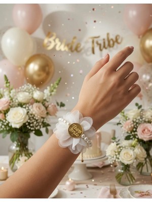 Dodomar Bride Team Incili Kurdaleli Bileklik Bekarlığa Veda Bridal Shower Aksesuarı