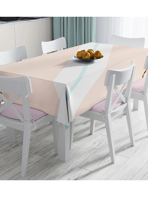 Rem Home Remhome Pembe Krem Gold Motifli Dijital Baskılı Masa Örtüsü 90 x 90 cm