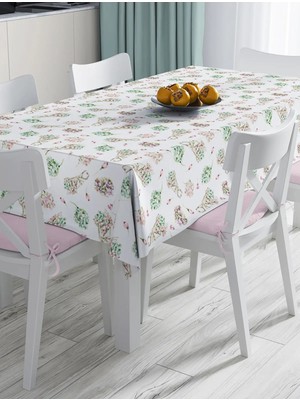 Rem Home Remhome Çiçek Demetleri Özel Tasarım Dijital Baskılı Dekoratif Masa Örtüsü 90 x 90 cm