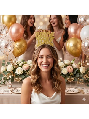 Dodomar Bride To Be Altın Eva Taç Bekarlığa Veda Simli Parti Aksesuarı
