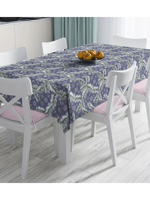 Rem Home Remhome Renkli Zemin Üzerinde Kartanesi Desenli Dijital Baskılı Masa Örtüsü 90 x 90 cm