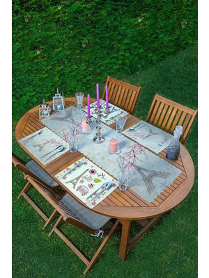 Rem Home Remhome 4+1 Eyfel Kulesi Tasarımlı Amerikan Servis & Runner Seti