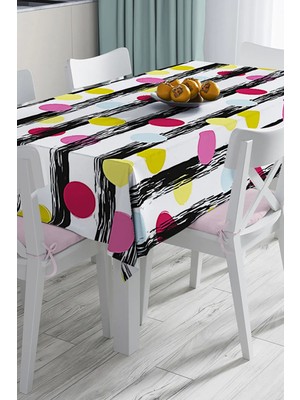 Rem Home Remhome Geometrik Desenli Dijital Baskılı 3D Masa Örtüsü 90 x 90 cm