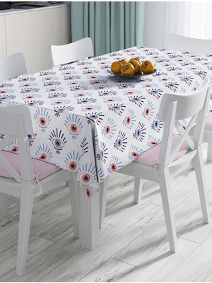 Rem Home Remhome Mistik Göz Motifli Dijital Baskılı Dekoratif Masa Örtüsü 90 x 90 cm