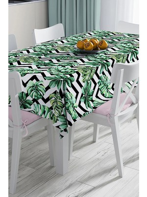 Rem Home Remhome Yaprak Temalı Dijital Baskılı Masa Örtüsü 90 x 90 cm