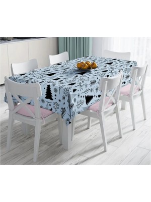 Rem Home Remhome Özel Tasarım Dijital Baskılı Leke Tutmaz Masa ÖRTÜSÜ-120X140 cm