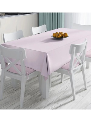 Rem Home Remhome Açık Pembe Renkli Özel Tasarım Dijital Baskılı Masa Örtüsü 90 x 90 cm