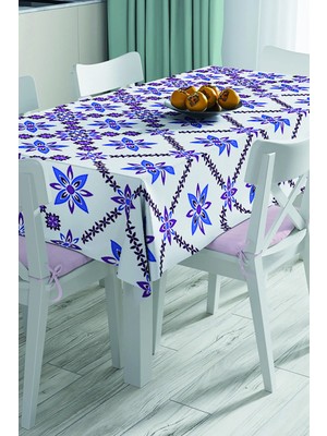 Rem Home Remhome Çini Desenli Dijital Baskılı 3D Masa Örtüsü 90 x 90 cm
