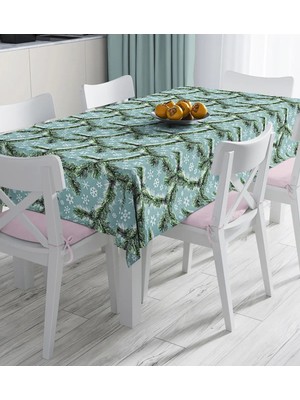 Rem Home Remhome Renkli Zemin Üzerinde Kartanesi Desenli Dijital Baskılı Masa Örtüsü 90 x 90 cm