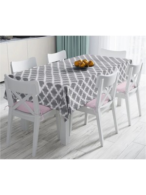 Rem Home Remhome Özel Tasarım Ogea Desenli Dijital Baskılı Modern Leke Tutmaz Masa ÖRTÜSÜ-120X140 cm