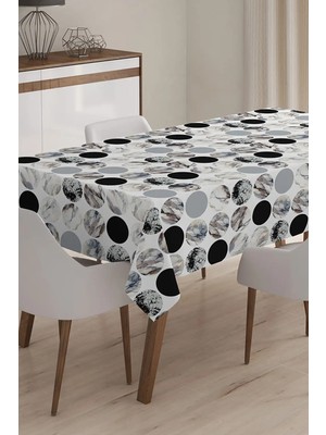 Rem Home Remhome Geometrik Desenli Dijital Baskılı 3D Masa Örtüsü - 140 x 220 cm