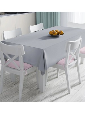 Rem Home Remhome Açık Gri Renkli Özel Tasarım Dijital Baskılı Masa Örtüsü 90 x 90 cm