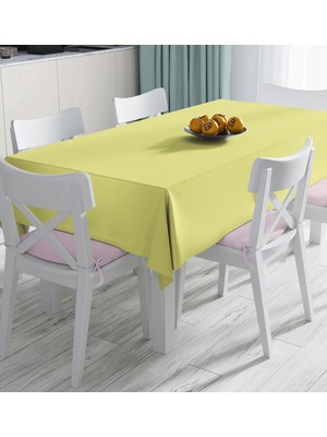 Rem Home Remhome Sarı Renkli Özel Tasarım Dijital Baskılı Masa Örtüsü 90 x 90 cm