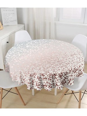 Rem Home Remhome Dijital Baskılı Özel Tasarım Yuvarlak Masa Örtüsü 140 x 140 cm