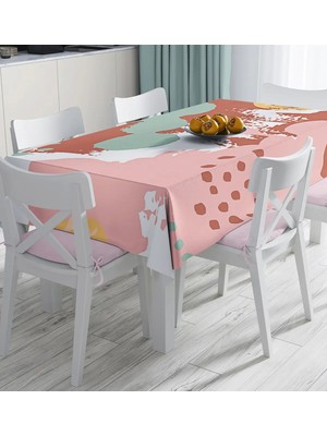 Rem Home Remhome Özel Tasarımlı Renkli Dijital Baskılı Masa Örtüsü 90 x 90 cm